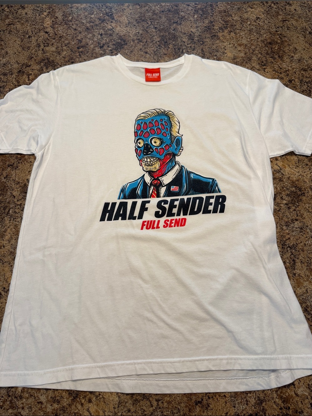 Full Send "Half Sender" Tee - White